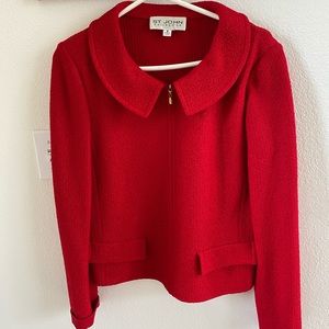 Two different St John Knit Classic coats.